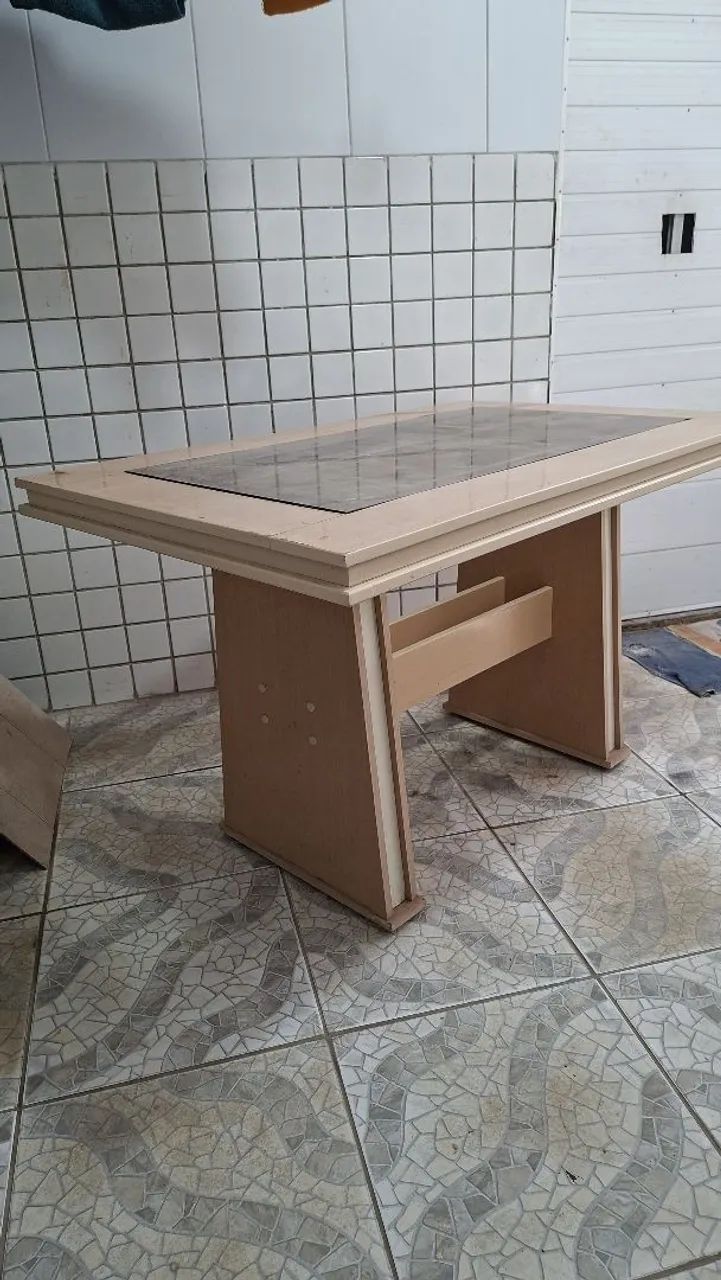 Mesa de jantar tampa de vidro 4 lugares  - Foto 2