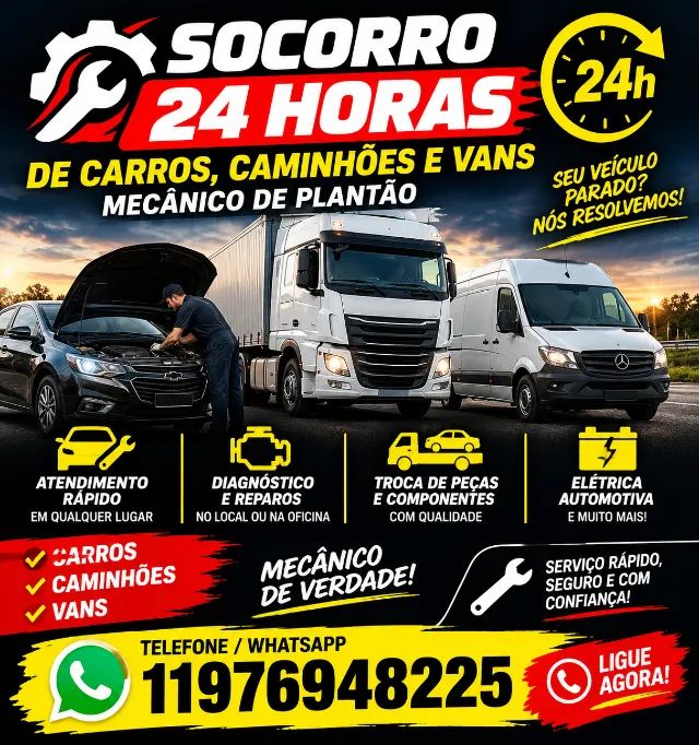 SOCORRO ELETRICO E MECANICO 24 HRS