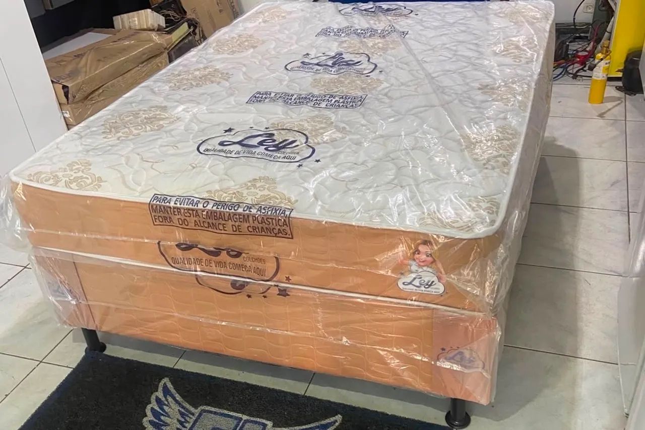 Cama Casal BASE+COLCHÃO (NOVA) - Foto 4