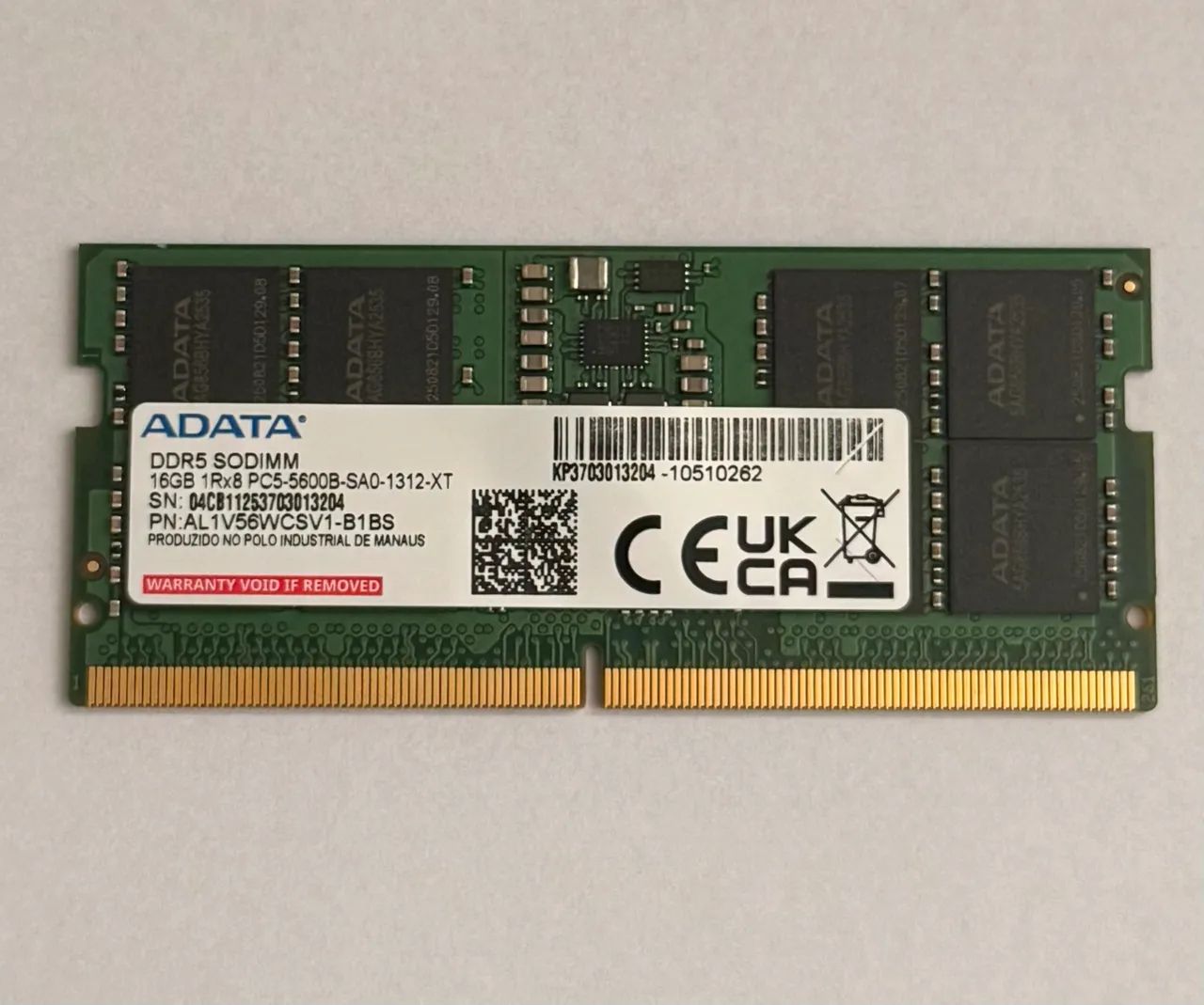 Memória DDR5 16GB notebook