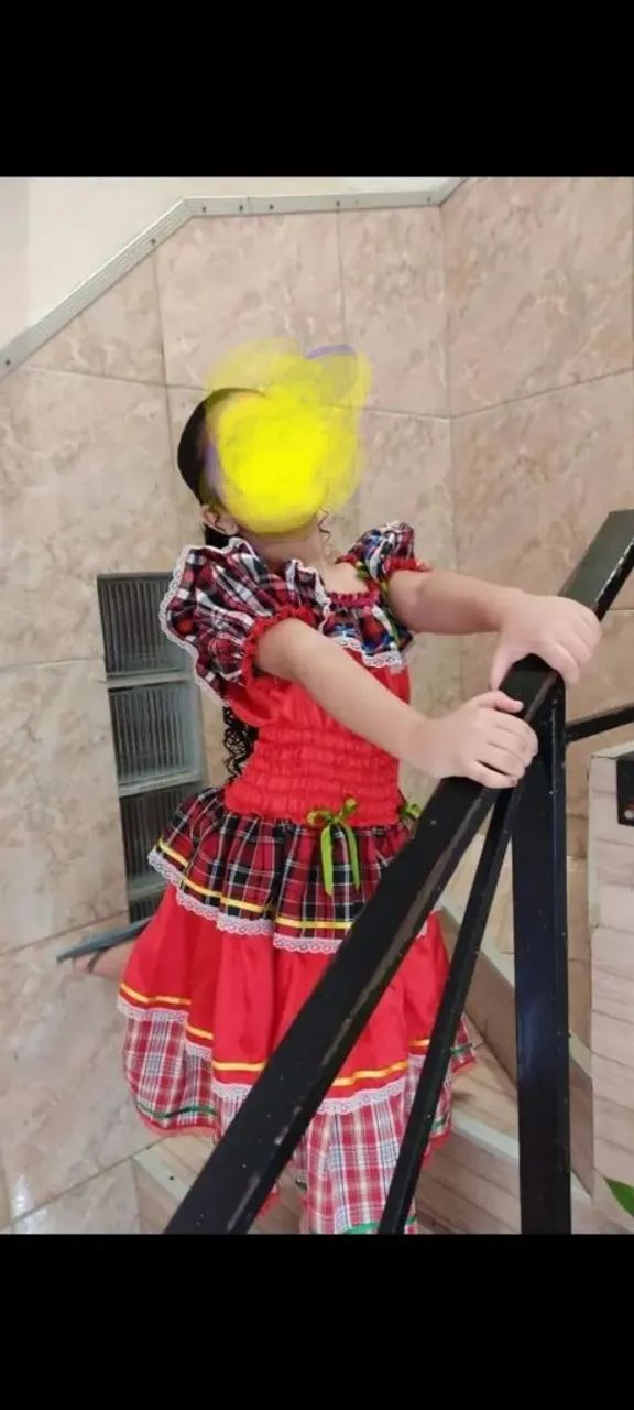 Vestido de Festa Junina Infantil