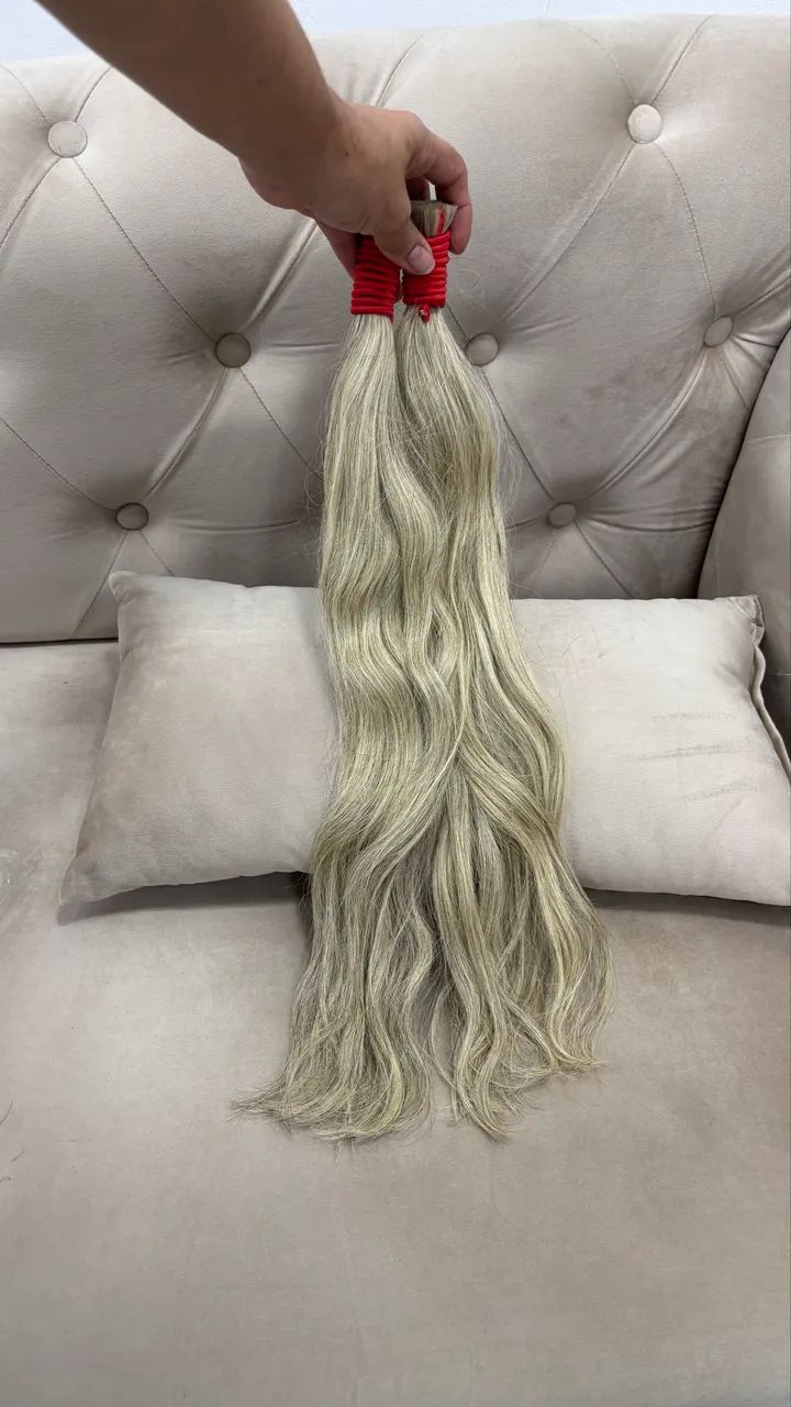 Cabelo humano loiro 55 a 65 cm - Foto 3