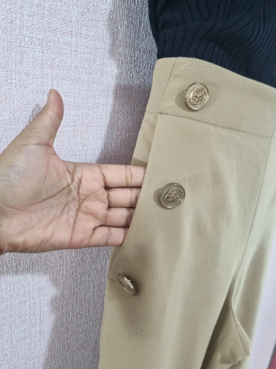 CALÇA ALFAIATARIA ZARA BEGE - Foto 3