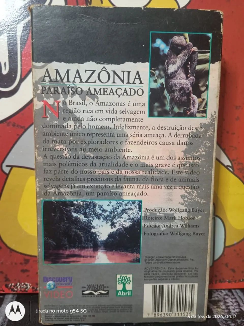 FITA VHS DISCOVERY CHANNEL AMAZÔNIA PARAÍSO AMEAÇADO - DVD, Blu