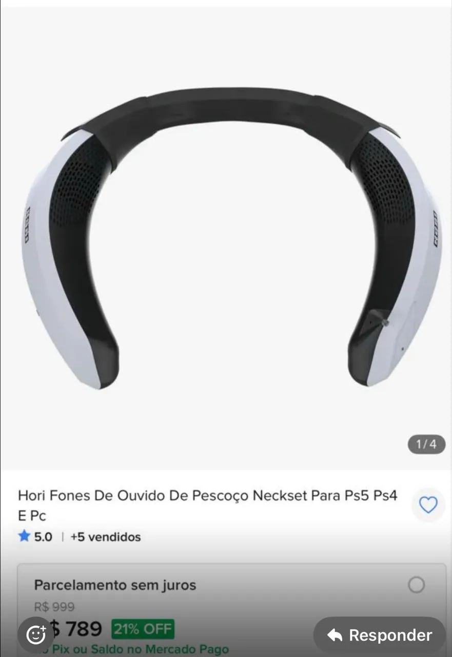 Fone ouvido de pescoço para ps5 , pc e ps4 horizon - Foto 5