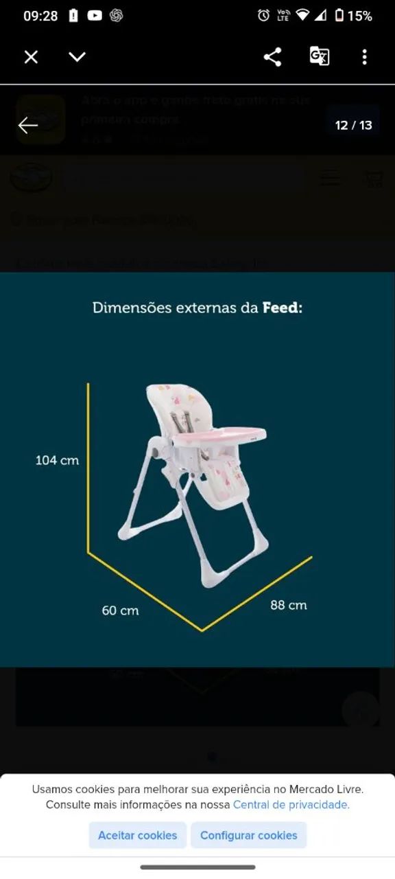 Cadeira de Refeição  - Foto 3