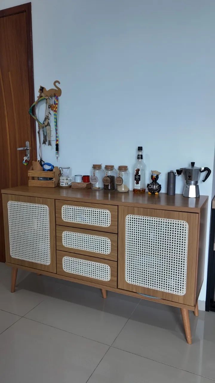 Balcão / Aparador / Buffet com palha natural