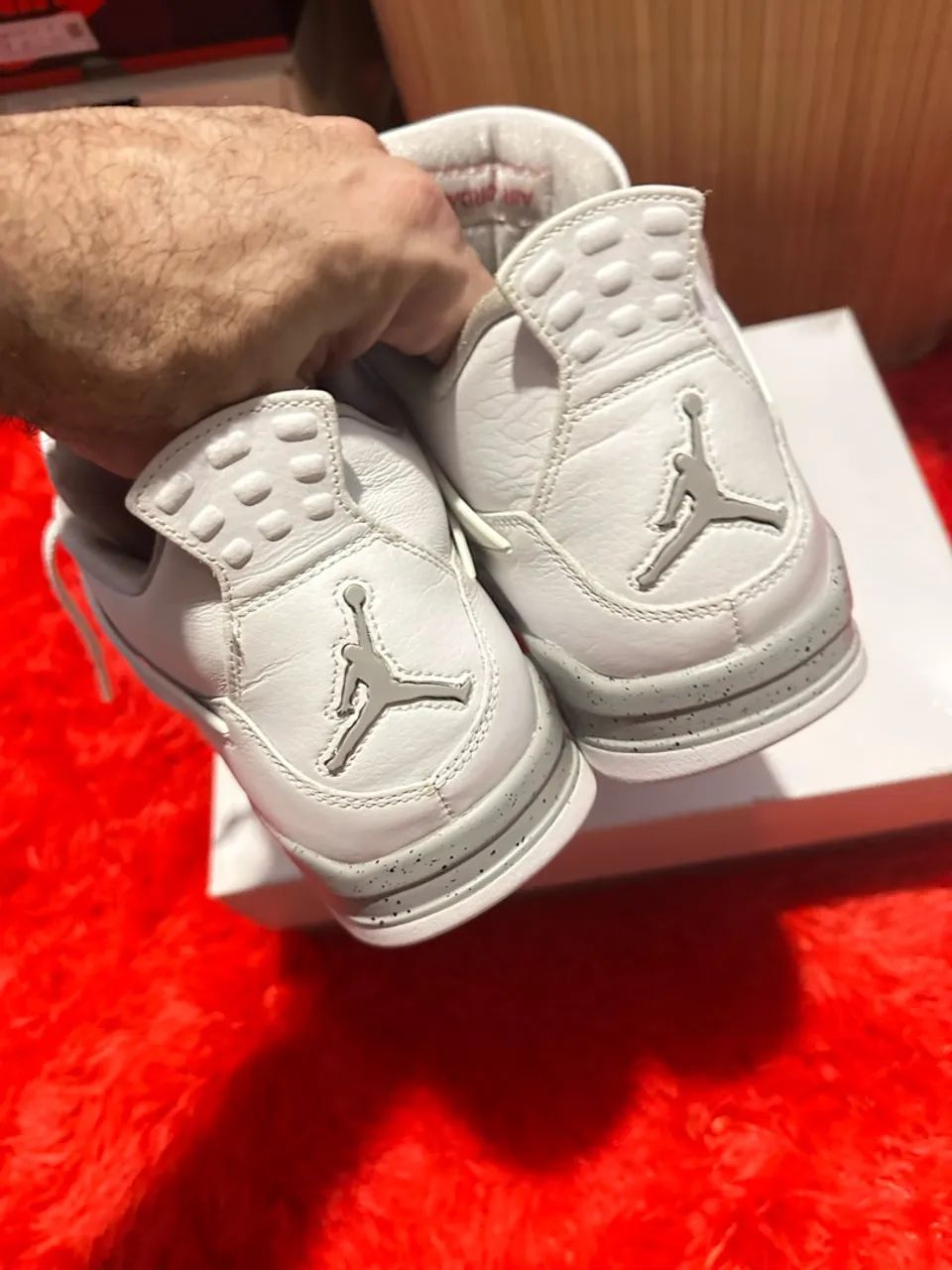 Tênis Air Jordan 4 Tech White - Foto 3