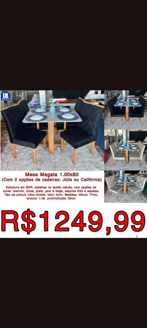 Mesa de Jantar Magala 100x80 