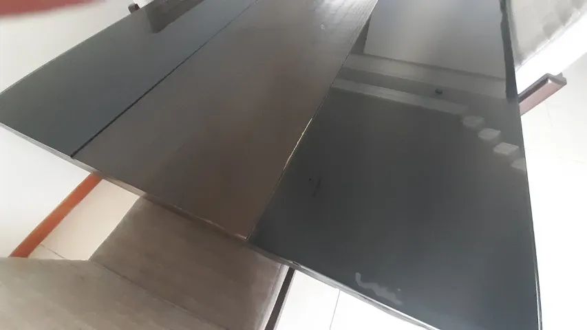 MESA DE JANTAR RETANGULAR 2,00X1,00 mt - 6 CADEIRAS - MADEIRA MACIÇA - Foto 4