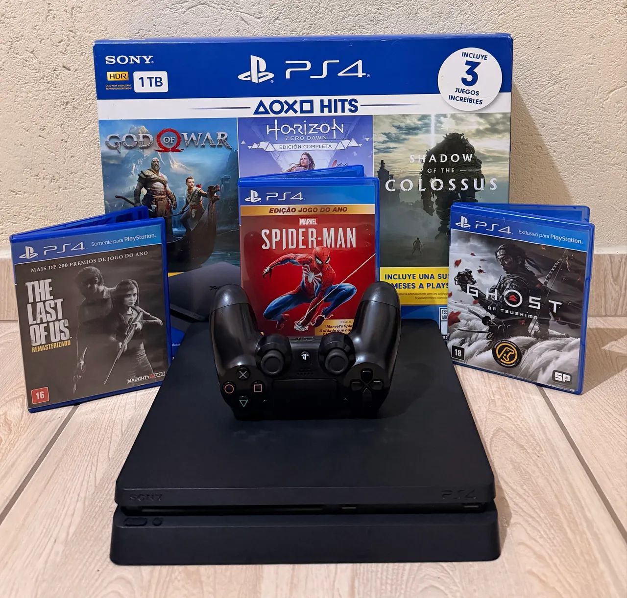 PlayStation 4 slim 1TB com SSD completo zero  - Foto 4
