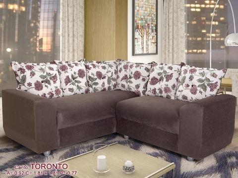 Sofá de Canto Toronto Tecido Suede (Em Até 10 X S/ Juros ) - Foto 2