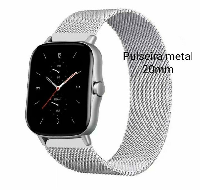 Pulseira Metal para Smartwatche 20mm - Foto 2