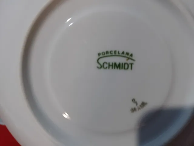 Schmidt - porcelana antiga - conjunto 5 peças sendo Bul