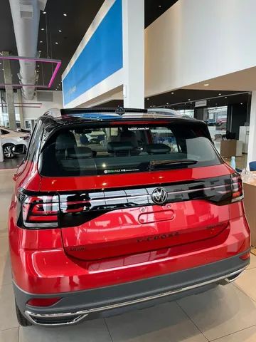 T Cross Highline 23/24 Vermelho Sunset com teto solar, Park assist e Farol Full Led - Foto 3
