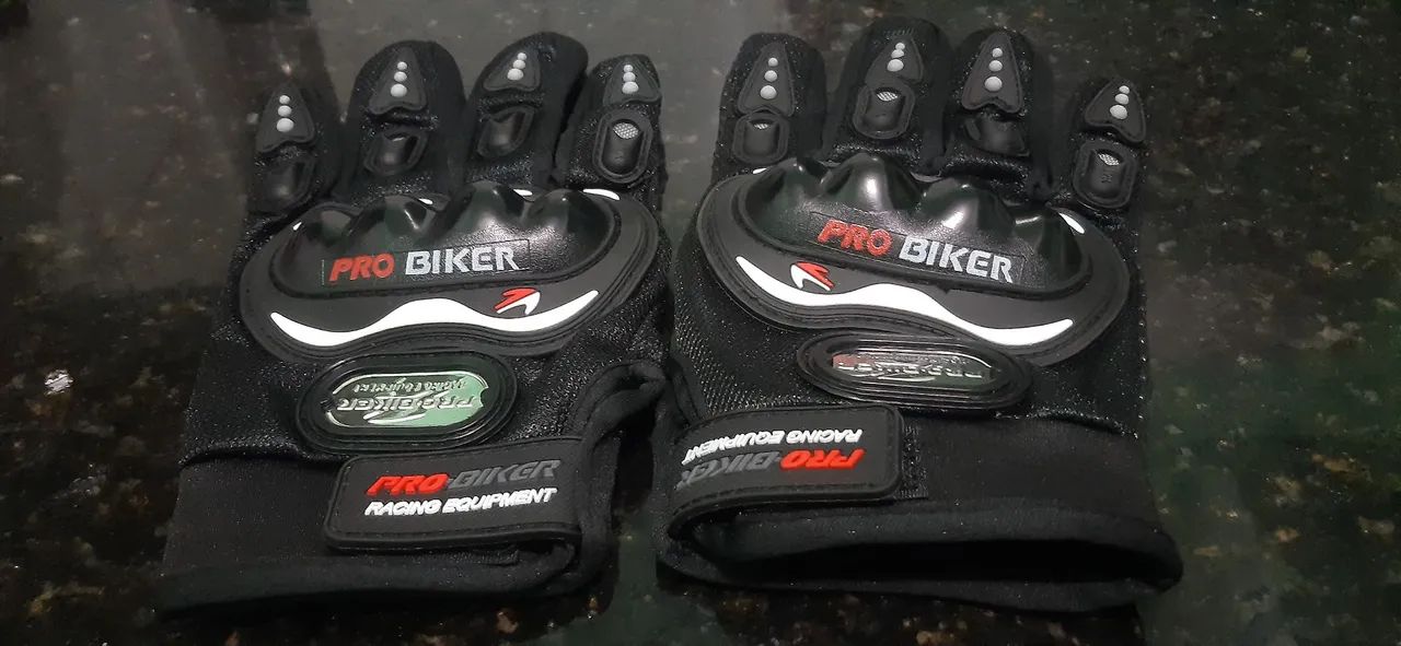 Luvas ciclista ou motoqueiro dedo fechado - já é o menor preço