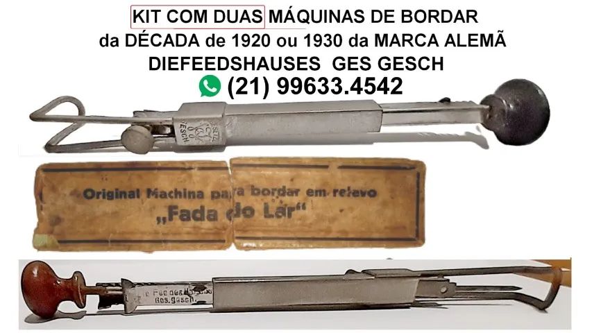 Máquinas antigas manuais de bordar . alemãs - Foto 5