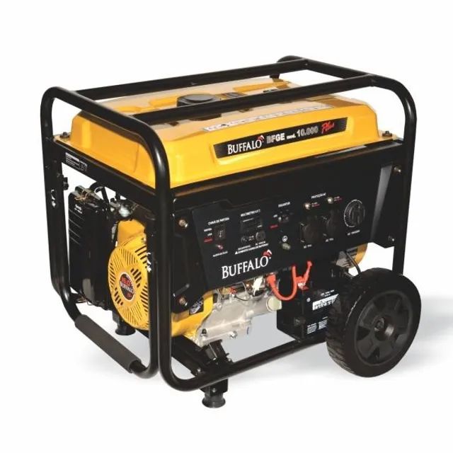 Grupo Gerador 10 KVA 110/220 Volts Buffalo BFGE 10000 Plus Novo. Motor a gasolina.