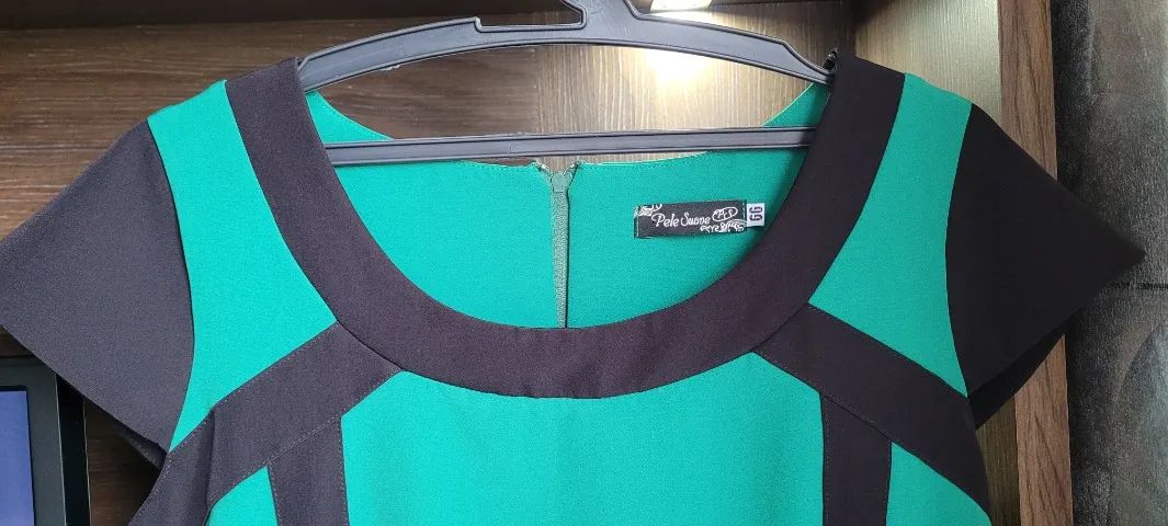 Vestido verde e preto GG - Foto 2