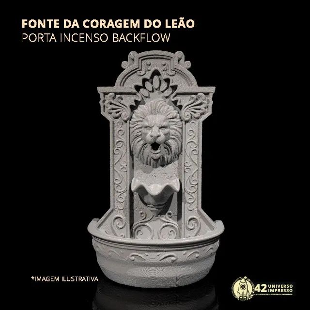 Fonte da Coragem do Leão - Porta Incenso Backflow