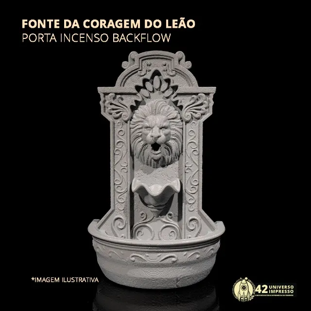Fonte da Coragem do Leão - Porta Incenso Backflow