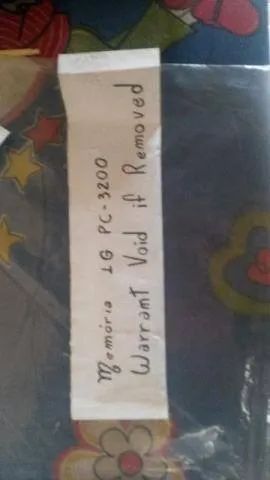 MEMÓRIA  1G PC 3200 Warrant Void if Removed R80,00 - Foto 3