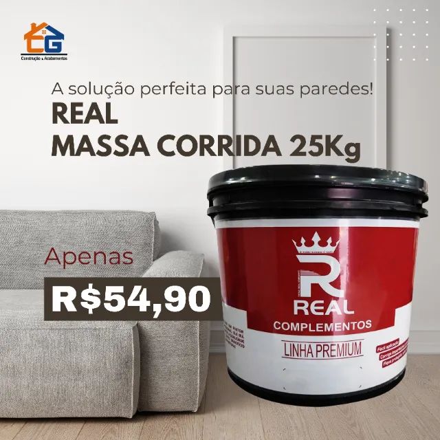 REAL MASSA CORRIDA 25Kg R$54,90