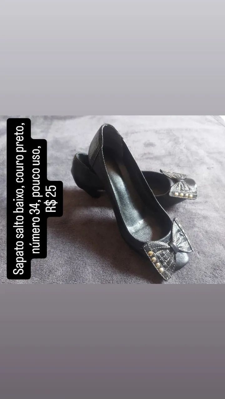 Sapatilhas e sapatos, todos em couro legítimo, nº 34 - Foto 5