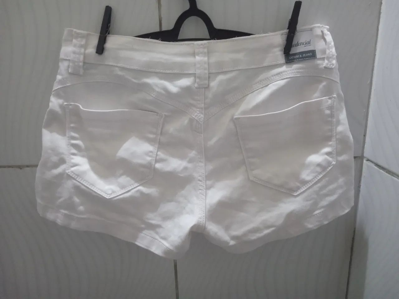 Short Branco Jeans Feminina   N;40 - Foto 2