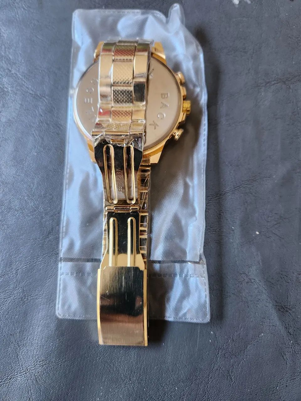 Relógio Dourado Estiloso Masculino - Foto 5
