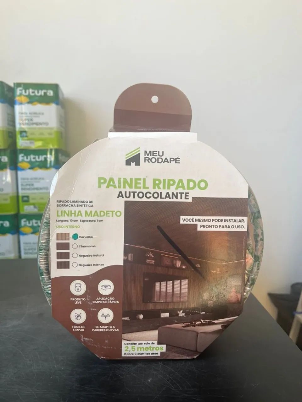 painel ripado madeto carvalho 10x1 - 2,5M