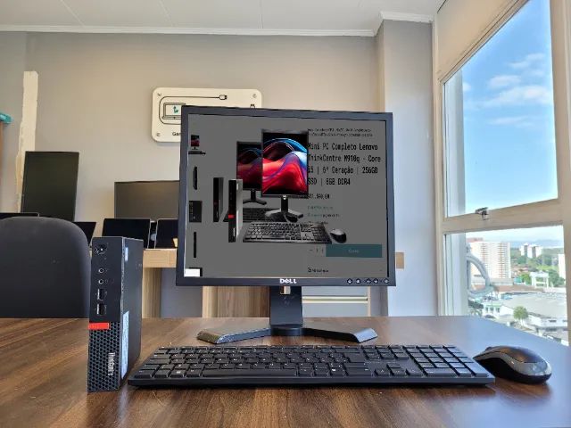 Mini PC Completo Lenovo ThinkCentre M910q - Core i5 | 6ª Geração | 256GB SSD | 8GB DDR4