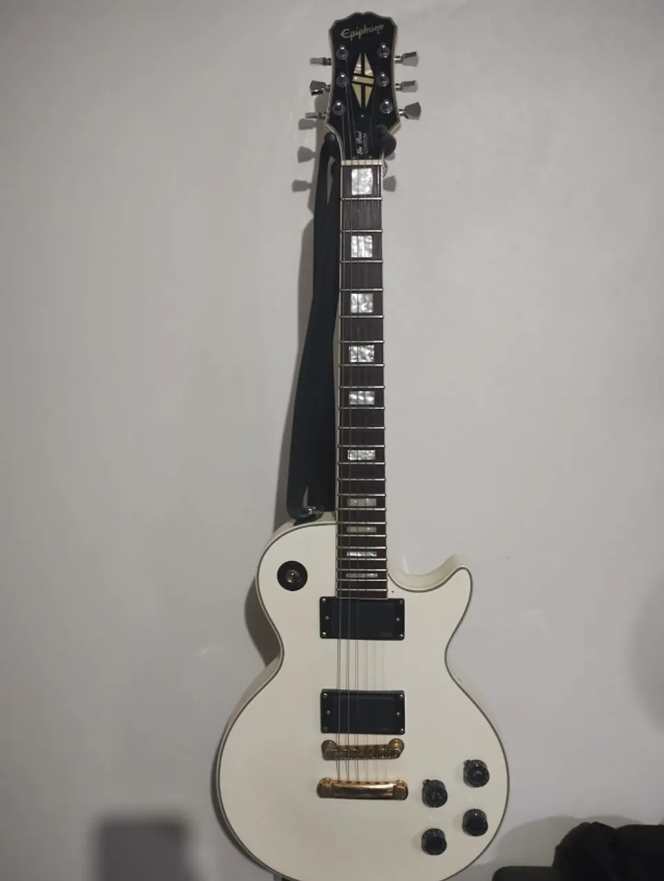 Guitarra Epiphone Les Paul Custom Alpine White Com Emg 81/85