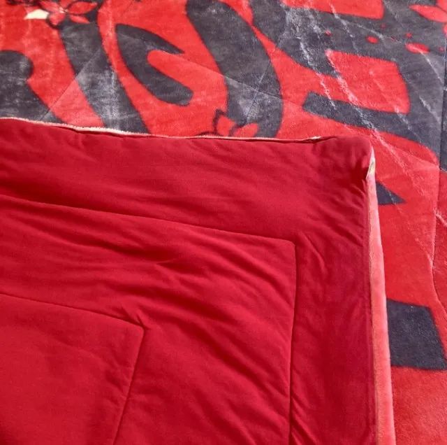 Edredom Casal Plush e Malha Algodão 2,20m x 2,40m - Foto 2