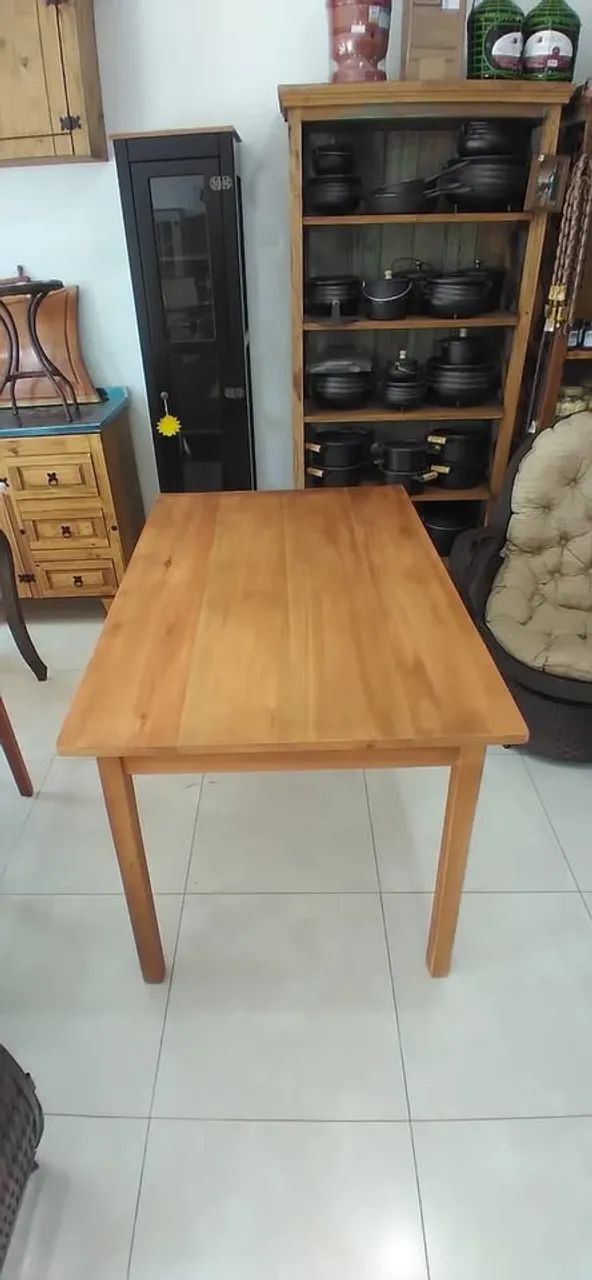  Mesa De Eucalipto 1,20 X 80 envernizada - Foto 2