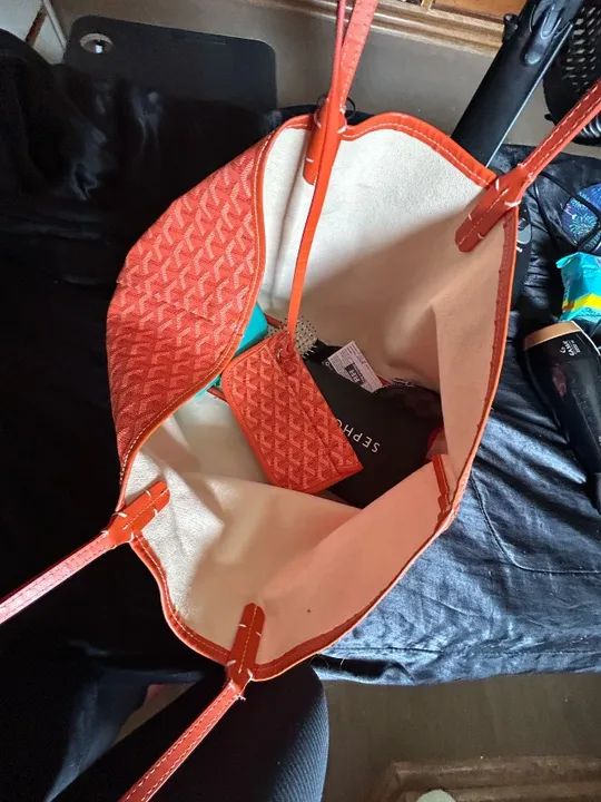 Bolsa 1 linha Goyard laranja grande ! Otimo estado ! - Foto 3
