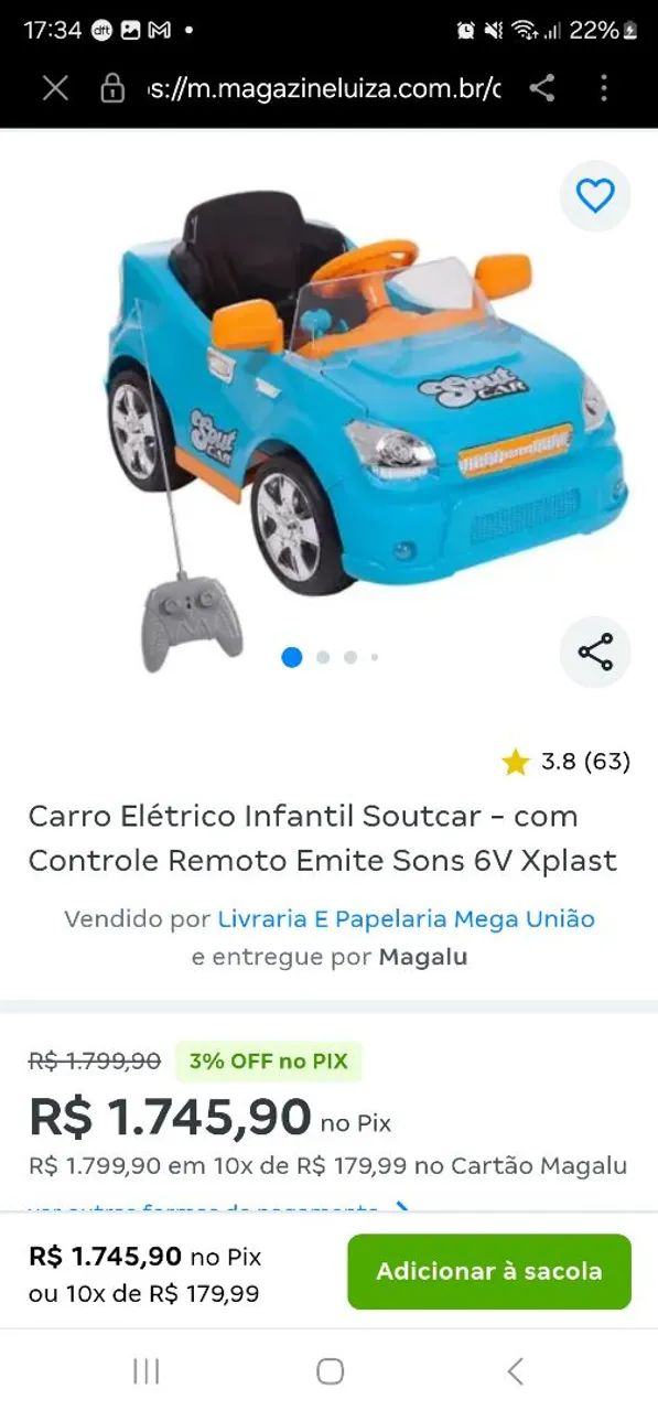 Carrinho Infantil Elétrico - Diversão Garantida - Foto 2