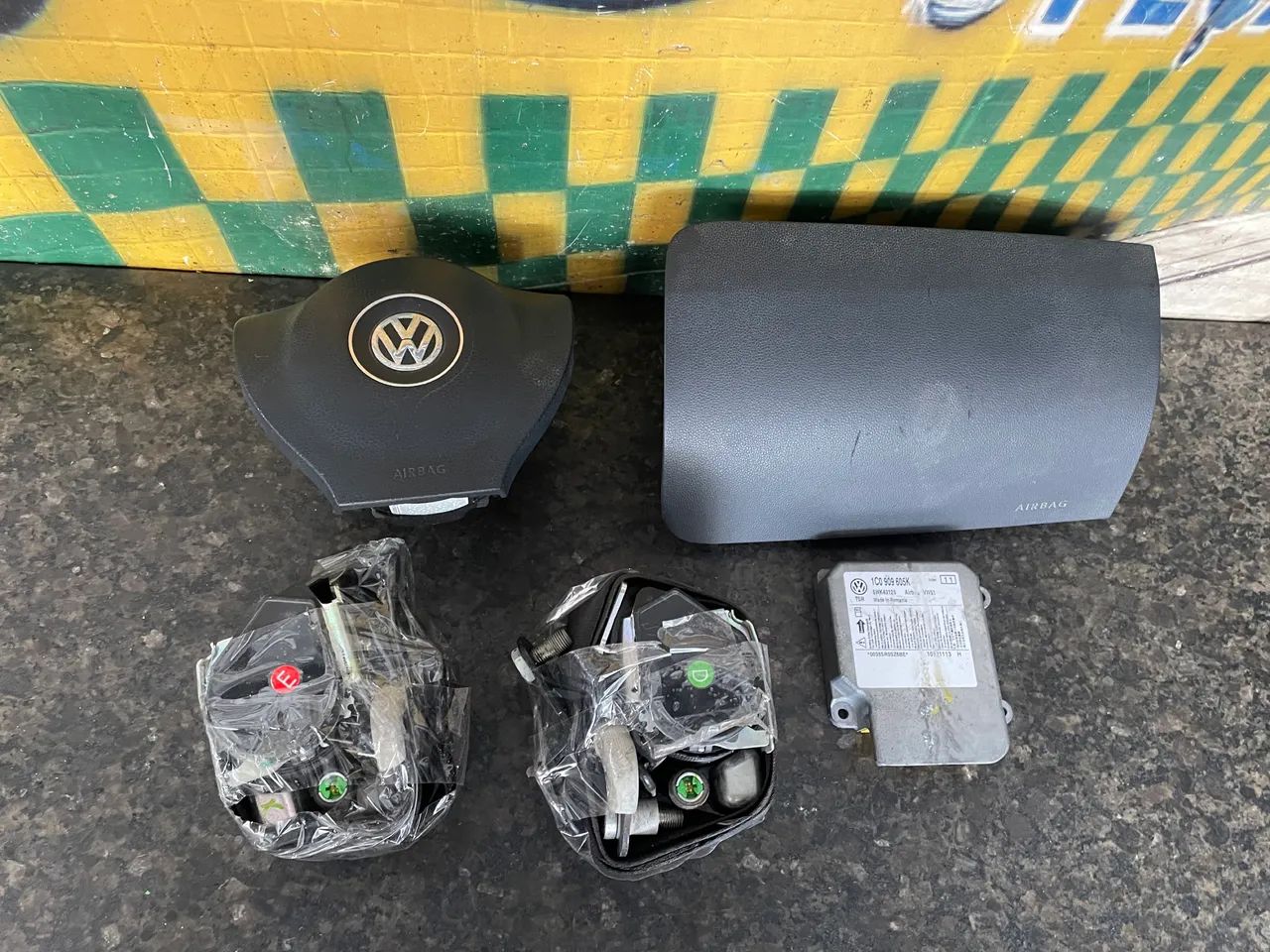 Kit airbag vw fox Crosfox spacefox 2011 a 2014 1c0909605k