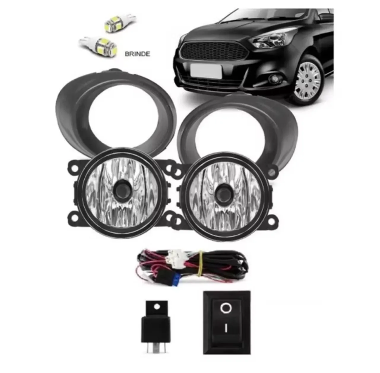 Farol de Milha Completo Ford Ka 2015 a 2018