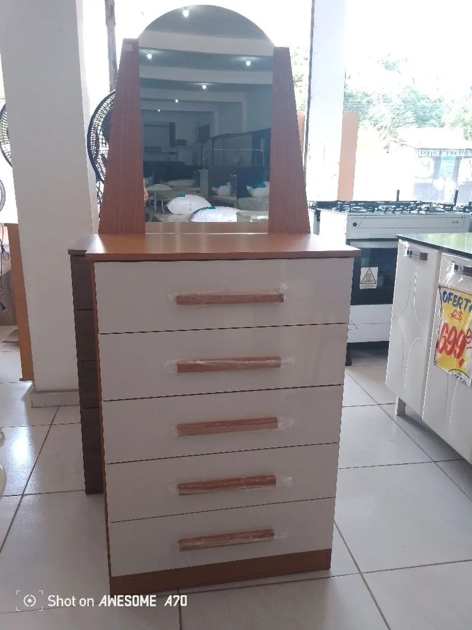 Cômoda com Espelho - Entrega e Montagem Grátis - Foto 2
