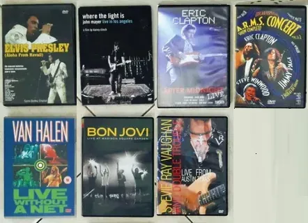 DVDs Musicais originais de Rock e Blues