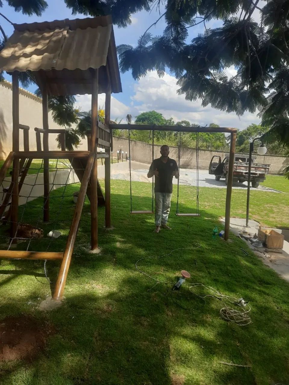 Playground de madeira eucalipto tratado  - Foto 3
