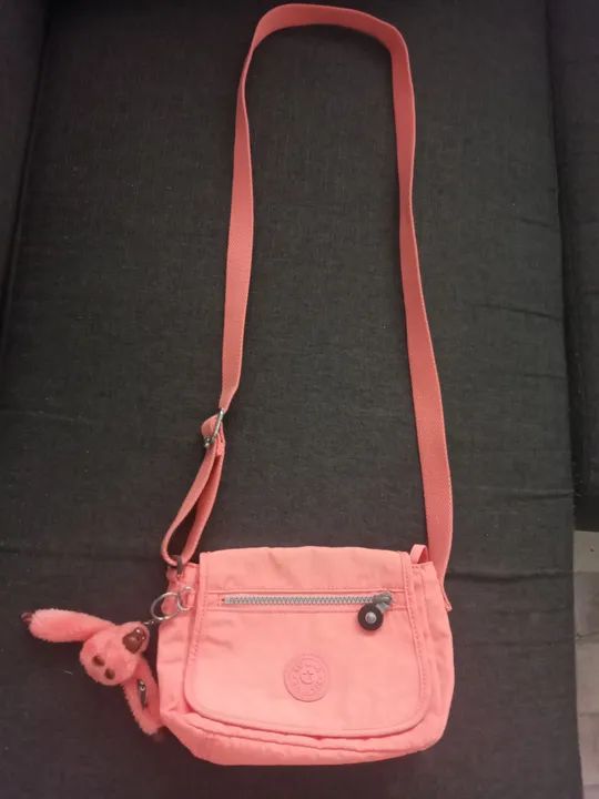 Bolsa  Kipling salmom pequena 16x23