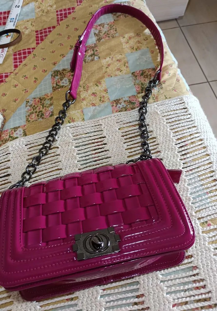 Bolsa feminina verniz 