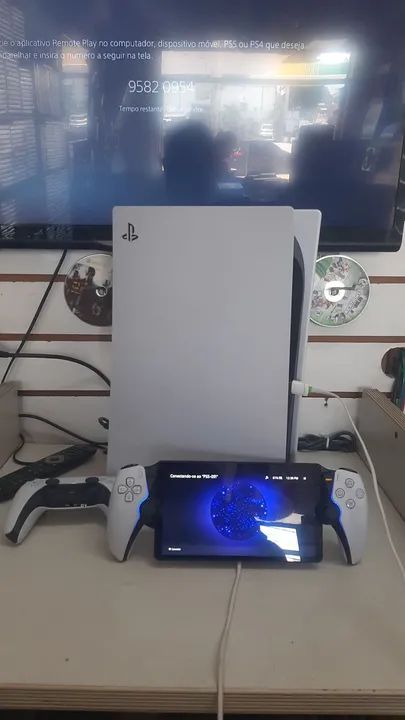 PS5 FAT DISCO + PS PORTAL ACEITO SERIES + VOLTA.  PARCELO 12X. LOJA 