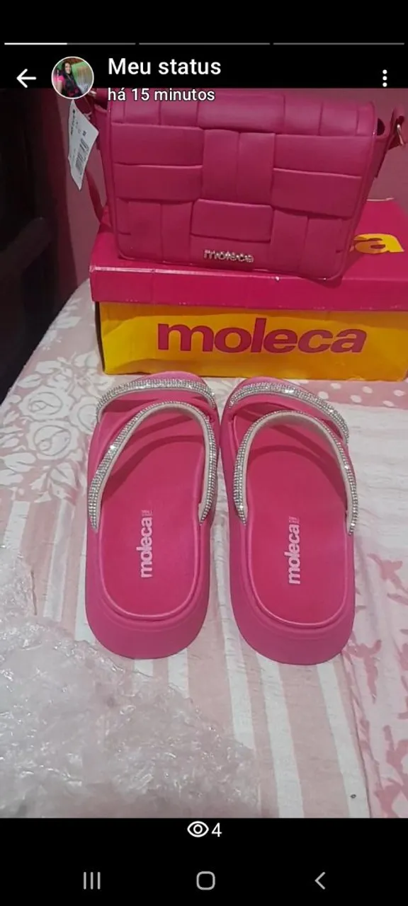 Sandálias Moleca com Strass