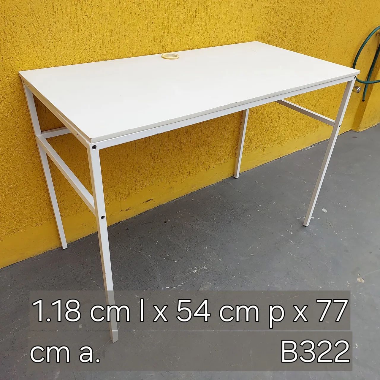 Mesa de escritório branca industrial  - Foto 3