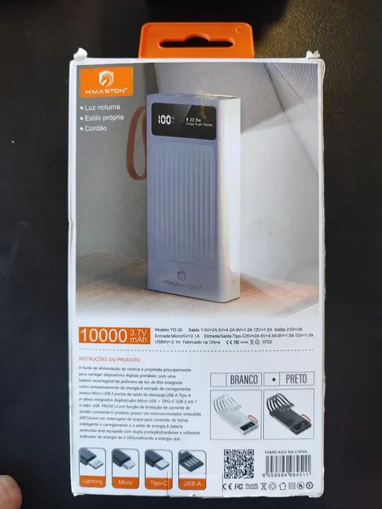 Power Bank Portátil 10000mAh H'MASTON YD-30 - Foto 2