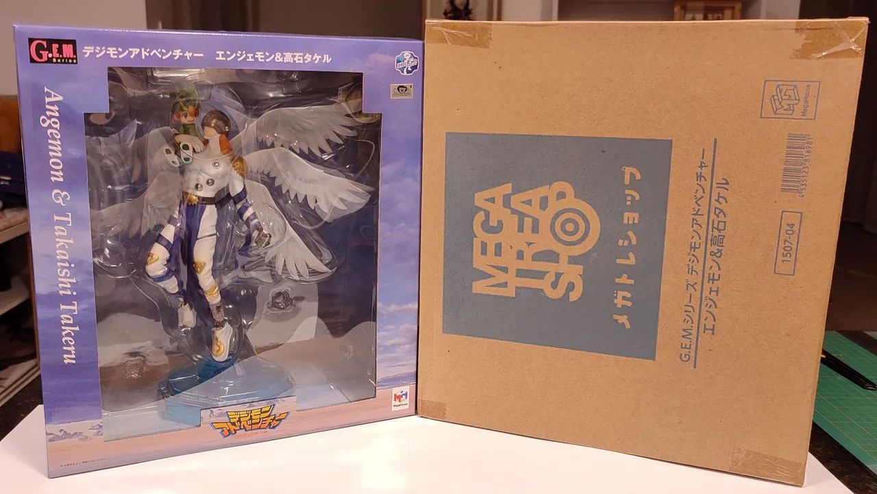 Angemon & Takashi Takeru Digimon GEM Megahouse Action Figure TK G.E.M. Original - Foto 6