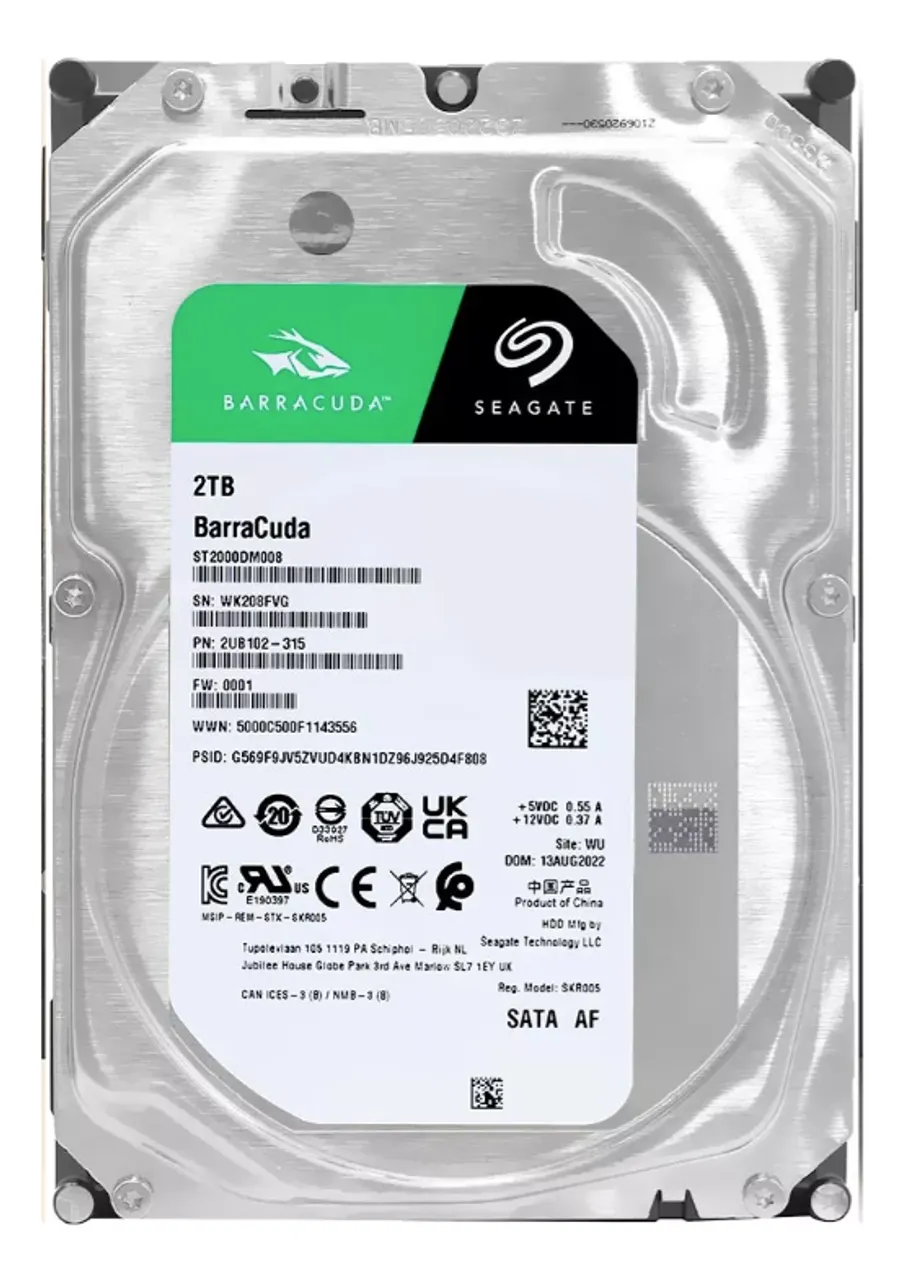 HD 2TB Seagate Barracuda 7200 Rpm